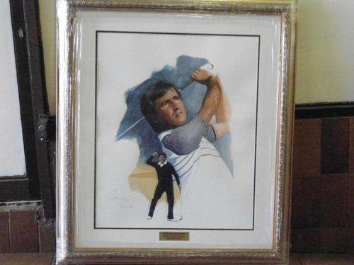 SEVE BALLESTEROS, ORIGINAL RUPERT HANLEY SIGNED PAINTING, DEC 1986