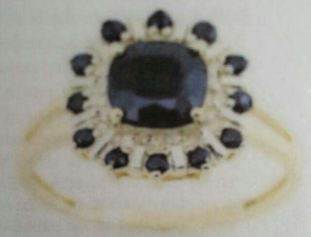 Certified [R24 029] Solid 9kt gold, sapphire and diamond ring
