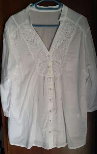 Lovely white embroidered 100% cotton top
