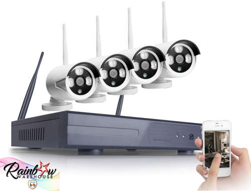 Wireless NVR 4 Channel CCTV Kit Outdoor/Indoor