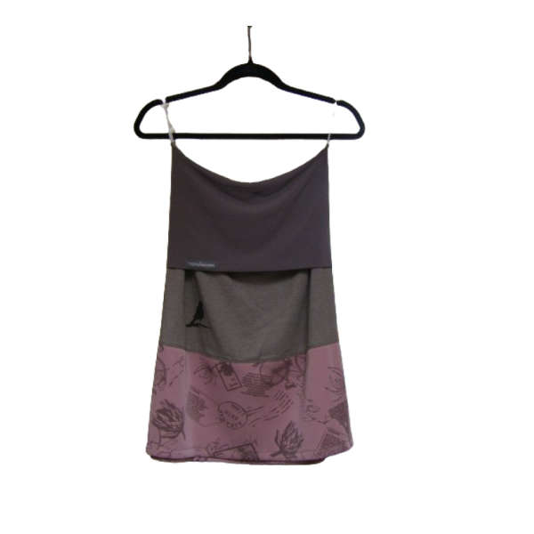 Mini Skirt - Taupe & Pink