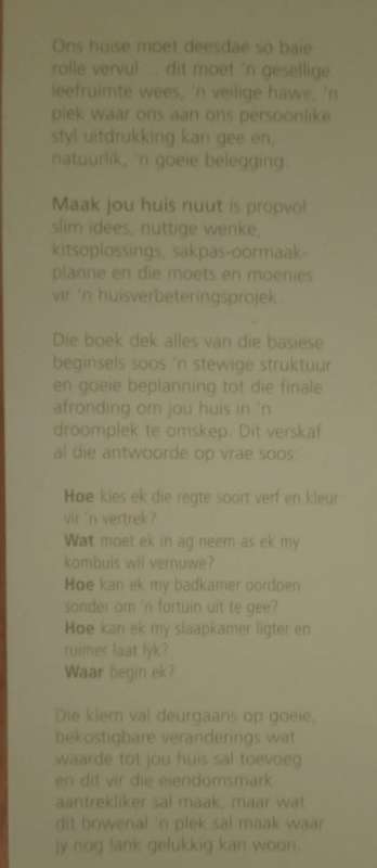 Maak jou huis nuut - veranderinge wat werk en waarde skep