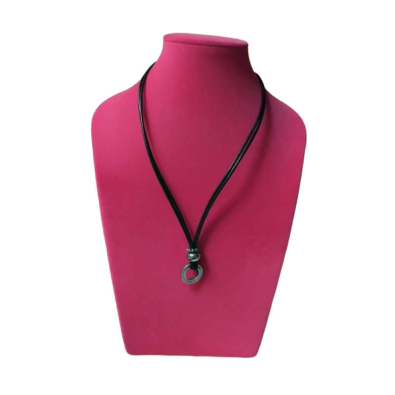 Miglio Black Leather Necklace