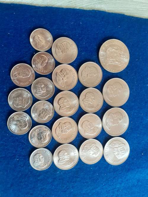 A JOB LOT OF 22 DIFFERENT COINS FROM 1965 1971 (SEE PICS)