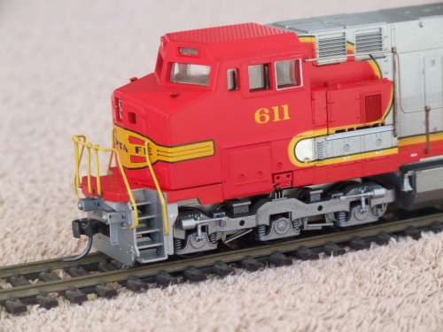 Athearn HO Scale Santa Fe GE C44-9W Diesel Locomotives, Pair, One Powered, One Dummy