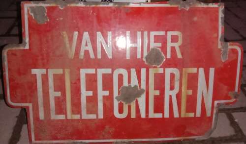 Vintage Double sided Enamel Sign