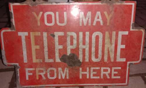 Vintage Double sided Enamel Sign