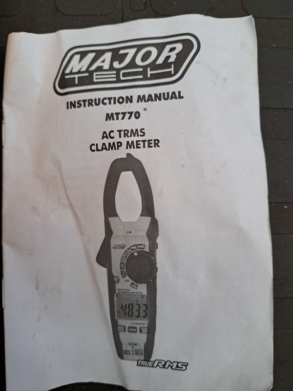 MAJOR-TECH  1000A AC TRMS Clamp Meter, CAT IV 600V MT770