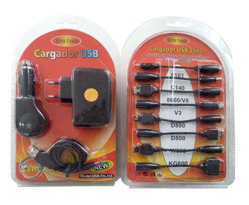 3 IN 1 USB CAR CHARGER COMBO