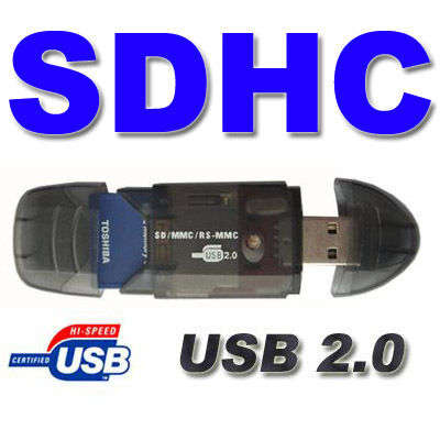 USB CARD READER usb 2.0 supports: *SD *MMC *RS-MMC