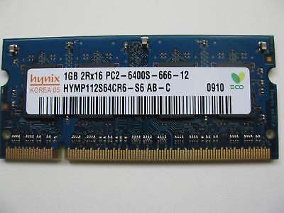 Hynix 1GB PC2-6400 DDR2-800MHZ non-ECC Unbuffered CL6-6-6 200-Pin SoDimm Memory Module