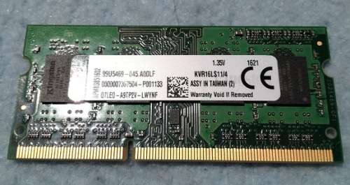 Kingston 4GB 204-Pin DDR3 SO-DIMM DDR3L 1600 (PC3L 12800) Laptop Memory Model KVR16LS11/4