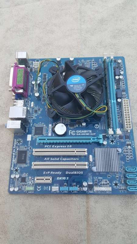 Gigabyte GA-H61M-S2P Motherboard Combo + Intel Core i3 2100 Processor + 4 Gig DDR 3 Ram