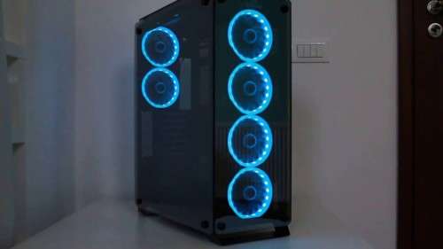 Redragon IRONHIDE Dual Side Tempered Glass Gaming Case - 6 x RGB Fans Included