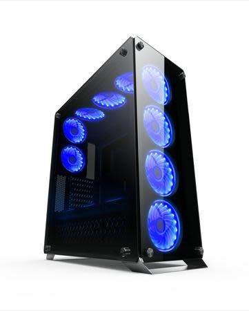 Redragon IRONHIDE Dual Side Tempered Glass Gaming Case - 6 x RGB Fans Included