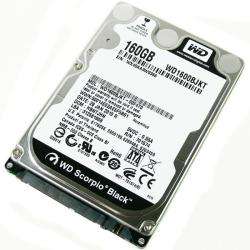 Western Digital Scorpio Black WD1600BJKT 160GB 7200 RPM 16MB Cache 2.5" SATA 3.0Gb/s