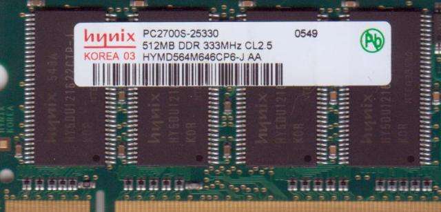 Hynix 512 MB DDR 333Mhz CL 2.5