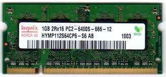 HYNIX 1GB DDR2 SODIMM 2RX16 PC2-6400S-666-12 Laptop RAM Memory