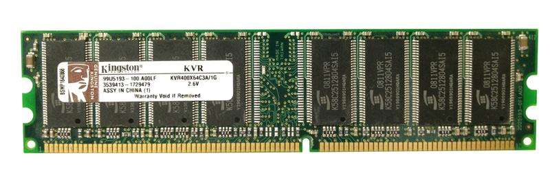 Kingston ValueRAM 1GB 184-Pin DDR SDRAM DDR 400 (PC 3200) Desktop Memory Model
