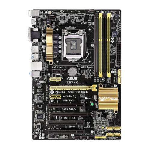 ASUS Z87-K - DDR3 - 4th Gen - Socket 1150 - Overclocking Gaming Motherboard