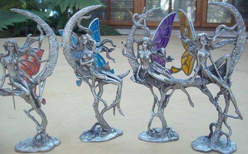 Pewter Moon Fairies Set of 4
