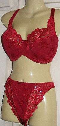 GORGEOUS WINE RED BRA (36DD) & G-STRING (L) FROM WOOLWORTHS