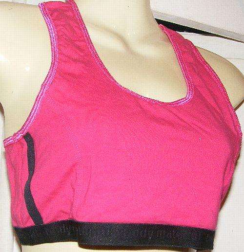 SALE!!!!!CERISE/BLACK GYM CROP TOP(L)