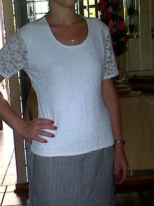 Lace White Formal Top