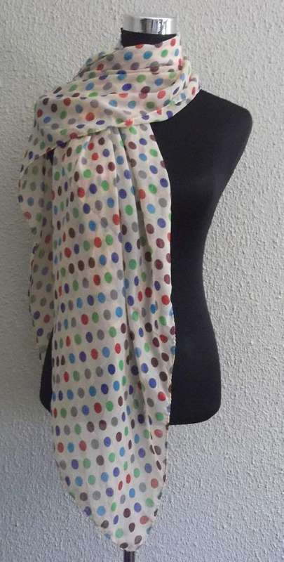 Scarf -Multi Colour Polka