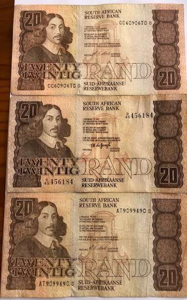 TWENTY RAND OLD SOUTH AFRICAN TWENTY RAND
