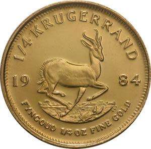KRUGERRAND GOLD 1/2 OUNCE (HALF OUNCE) 1984 IN A CAPSULE