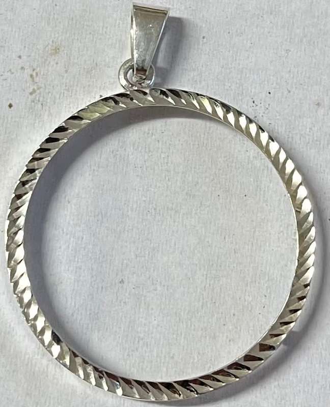 SILVER KRUGERRAND 1 OUNCE PENDANT HOLDER ` PERFECT GIFT `