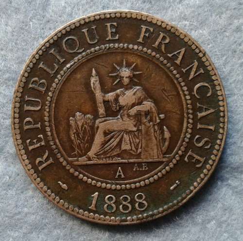 1888 FRANCE INDO -  CHINA ONE CENT