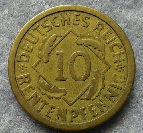 1924 DEUTSCHES REICH 10 RENTEPFENNIG (A)