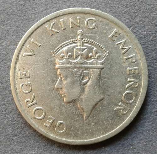 1947 INDIA HALF RUPEE