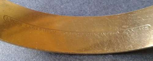 LOVELY VINTAGE 9CT -1/5 R.G -LW&G  HINGED BANGLE : 34,55 GRAM