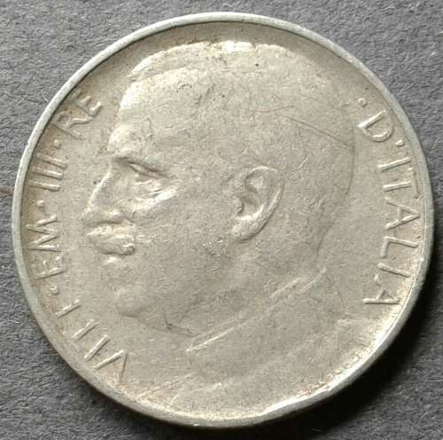 1925 ITALY 50 CENTESIMI NGC F12 $8 - VF $15