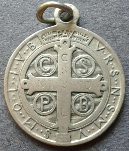 1880 ST. BENEDICT MONTE CASSINA PENDANT / SILVER