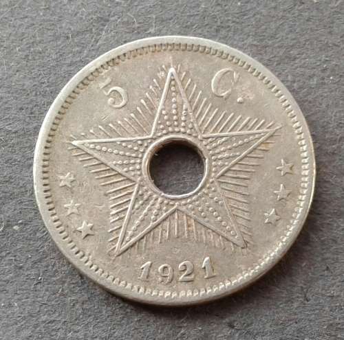 1921 CONGO 5 CENTIMES