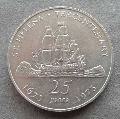 1973 ST.HELENA TERCENTENARY COMM. CROWN 1676-1973 : low 100 000