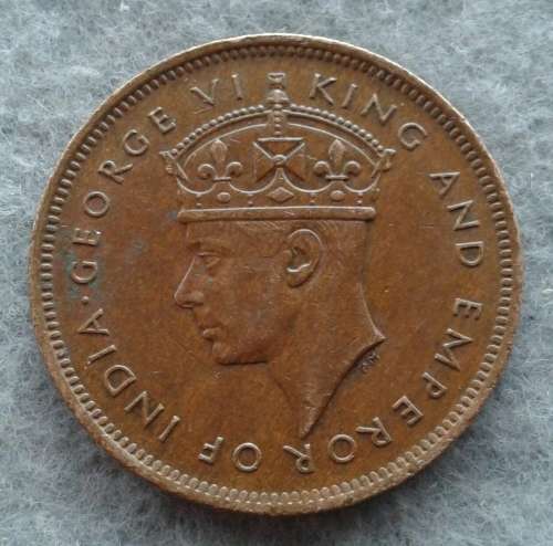1945 MAURITIUS FIVE -5 -CENTS : LOW MINTAGE & MINTED S.A