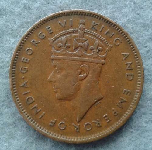 1942 MAURITIUS 5 CENT (SA MINT) : ONLY 940 000 MINTAGE
