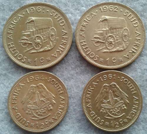 1961 + RSA FIRST DECIMAL & REPUBLIC 1/2 & 1 CENT