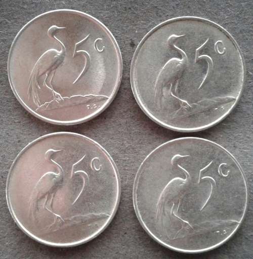 1965 + RSA 5 CENT LOT X 4
