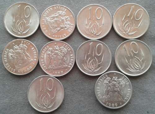 10 X RSA 10 CENT : GREAT CONDITION