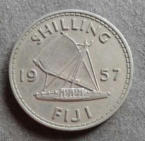 1957 FIJI 1 SHILLING