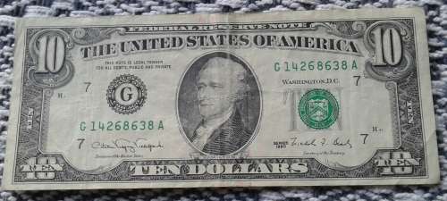 1990 US TEN DOLLAR : $10 : 1990 SERIES