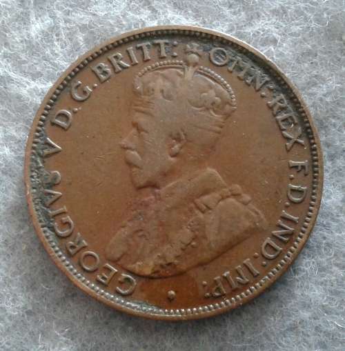 1917 AUSTRALIA ONE HALF PENNY