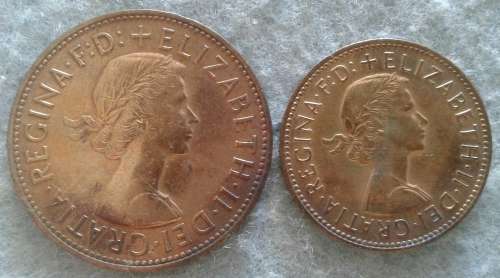 1965 & 66 G.BRIT HALF & THE ONE PENNY PAIR