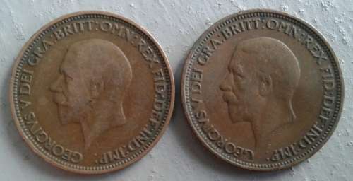 1935 & 36 G.BRIT HALF PENNY PAIR